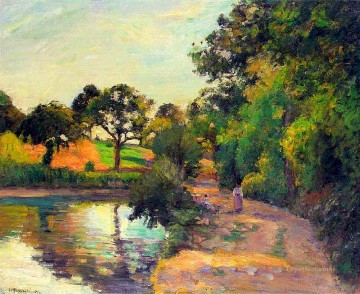 ブルック川の流れ Painting - モンフーコーの橋 1874年 カミーユ・ピサロ 風景 小川